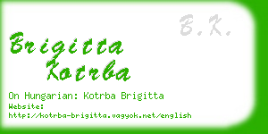 brigitta kotrba business card